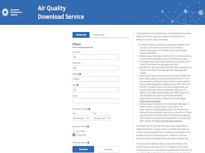 Air Quality Download Service